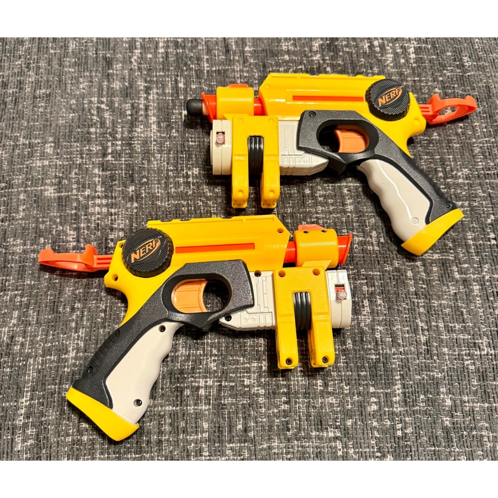 Nerf Firestrike N-Strike Elite Blaster Set of 2 Yellow Excellent Light